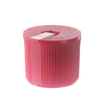 24-415 Red PP Plastic Ribbed Flip Top Cap with Heat Induction Liner FG60PT01(2)