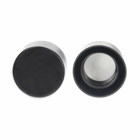 24mm 24-410 Black PP Plastic Smooth Double Wall Cap with PE Foam Liner SCG0501 (2)