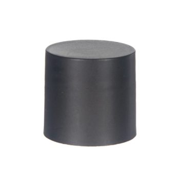 24mm 24-415 Black PP Plastic Smooth Plain Screw Cap with PE Foam Liner XG60G02 (1)