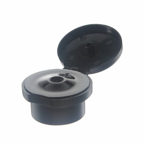 28-410 Black PP Plastic Smooth Flip Top Cap FG05M01 (2)