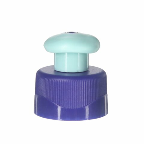 28-410 Blue-Green PP Plastic Smooth Push Pull Cap TL05G03 (2)