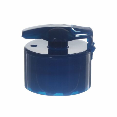 28-410 Blue PP Plastic Smooth Flip Top Cap FG05Q01 (1)