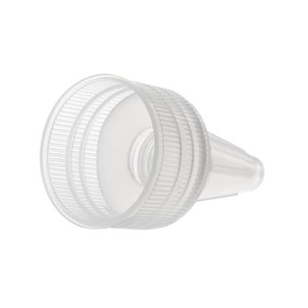 28-410 Clear PP Plastic Ribbed Spout Cap with PE Foam Liner JZ05L01 (2)
