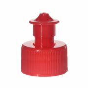 28-410 Red PP Plastic Ribbed Push Pull Cap TL05L03 (1)
