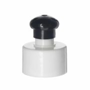 28-410 White-Black PP Plastic Smooth Push Pull Cap TL05G01 (1)
