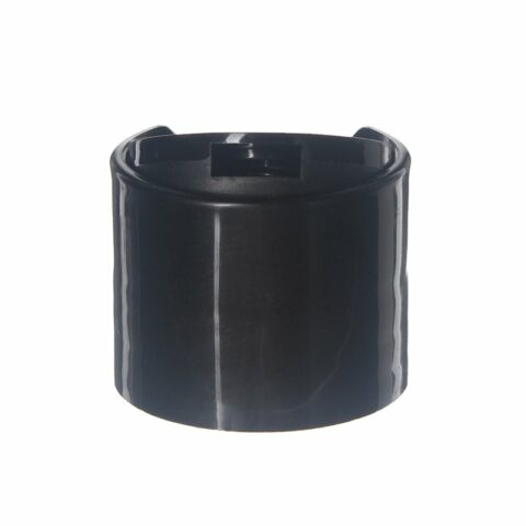 28mm 28-400 Black PP Plastic Smooth Disc Top Cap QG04G01 (3)