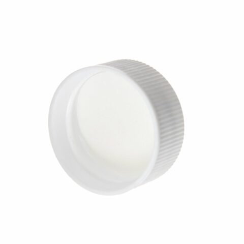28mm 28-400 White PP Plastic Ribbed Screw Cap with PE Foam Liner XG04L01 (3)