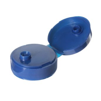 32-400 Blue PP Plastic Ribbed Flip Top Cap FG54XF01 (2)
