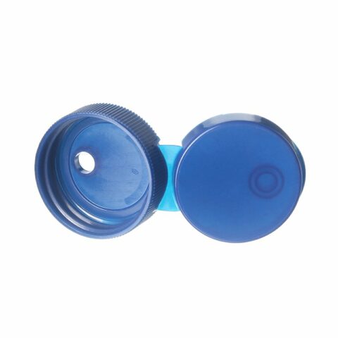 32-400 Blue PP Plastic Ribbed Flip Top Cap FG54XF01 (3)