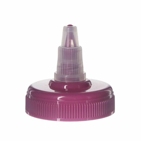 38-400 Pink PP Plastic Ribbed Spout Cap TL14L01 (1)