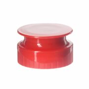 38-400 Red PP Plastic Ribbed Flip Top Cap with Heat Induction Liner FG14XF01 (2)