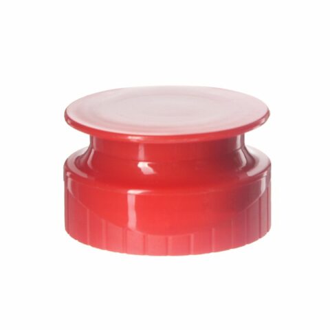 38-400 Red PP Plastic Ribbed Flip Top Cap with Heat Induction Liner FG14XF01 (2)