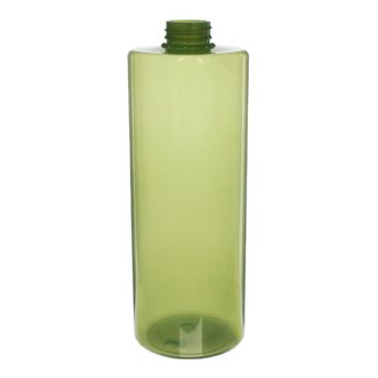 1000ml Green PET Plastic Cylinder Bottles 011000YP55M (1)