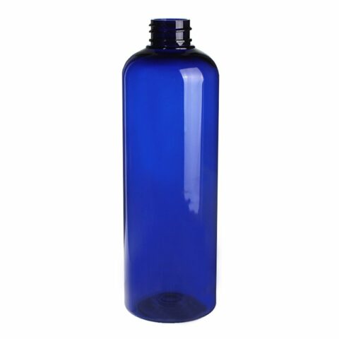500ml Blue-Clear PET Plastic Boston Round Bottles 01500-1YY05M(1)