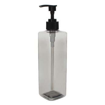 500ml Clear-Black PET Plastic Squar Bottles 01500FF05M (2)