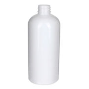 500ml White PET Plastic Boston Round Bottle