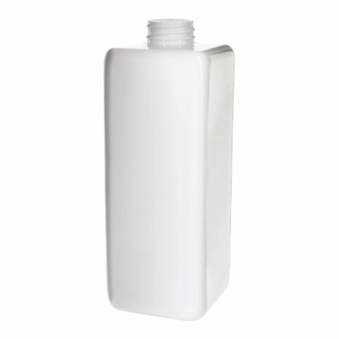 750ml White PET Plastic Squre Bottles 01750FF55M (1)