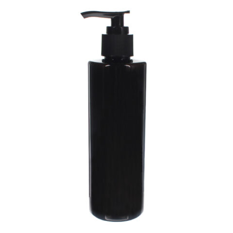 250ml Black PET Plastic Cylinder Bottle 01250P65M (3)