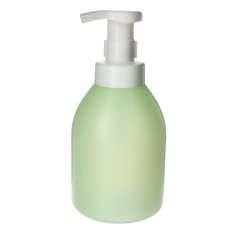 Bathroom Foam Dispenser for Shampoo, 400ml, HDPE, Green, Round, 40mm