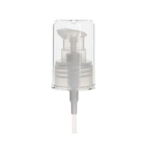 24-410 White PP Treatment Pump, 0.25 ml output, AS full overcap-CP24B-4Z