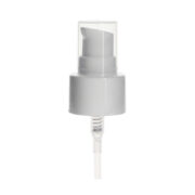 White Treatment Pump, 24-410, Smooth, White, Clear Hood, 0.25ml Output