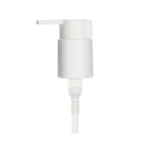 24-410 White PP Treatment Pump, 0.6 ml output, Safety Overcap-CP24C-1