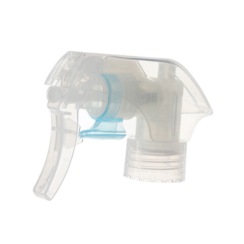 Fine Mist Trigger Pump, 24/410, Lock Button, Clear, 0.3ml - side view