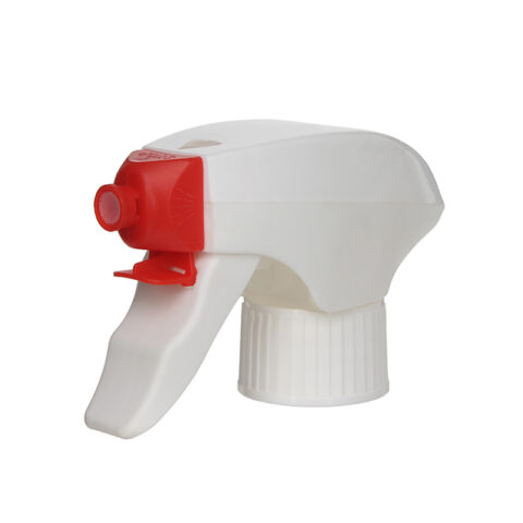 Foaming Trigger Spray, 28/410, All-Plastic, Chlid Safety Lock, Plastic Foam Nozzle, Red/White, 1.2ml - side view