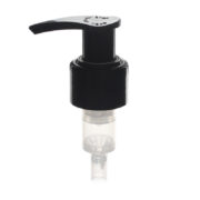 Massage Lotion Pump, 24-410, Glossy Black, Lock Up, Spring Outside, 2.0ml Output - NABO Plastic