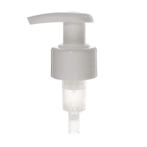 Plastic Lotion Pump, 28-410, Smooth, Lock Up, Spring Outside, White, 2ml Output - NABO Plastic