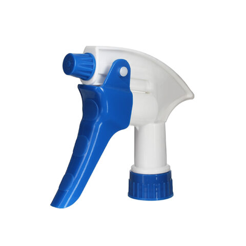 High Output Trigger Sprayer, 3.5ml, 28-410, Spray/Stream, White/Blue - side view