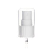 20-410 Fine Mist Sprayer- Ribbed- White- Clear PP Full Rounded Hood- 0.13ml
