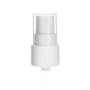 20-410 Fine Mist Sprayer- Ribbed- White- Clear PP Hood- Pump Spring Outside- 0.13ml