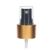 24-410 Fine Mist Sprayer- Smooth- Black/ Matte Gold- Clear PP Hood- 0.13ml