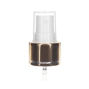24-410 Fine Mist Sprayer- Smooth- White/ Gold- Clear PP Hood- 0.13ml