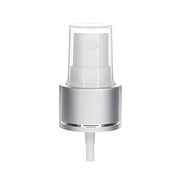 24-410 Fine Mist Sprayer- Smooth- White/ Silver- Clear PP Hood- 0.13ml
