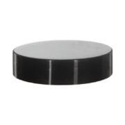 56mm 56-400 Black Plastic Smooth Plain Screw Cap with Liner